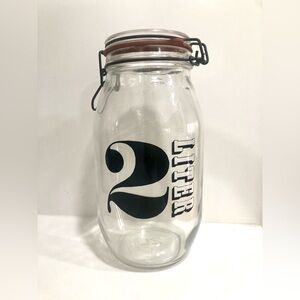 Vintage Triomphe French Glass Canister